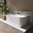 Lilac 67" x 32" Freestanding Acrylic Air Soaking Bathtub in Glossy White with Drain and Overflow