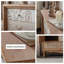 Console rectangulaire en bois massif brun
