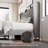 Halence Full Size Upholstered Storage Bed Frame with Wingback Headboard & Charging Station-1372472422-1372472440
