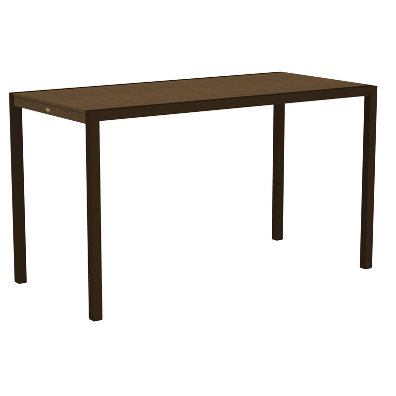 Table de bar POLYWOOD Surf City, Bronze texturé / Cabane, 36 po x 73 po