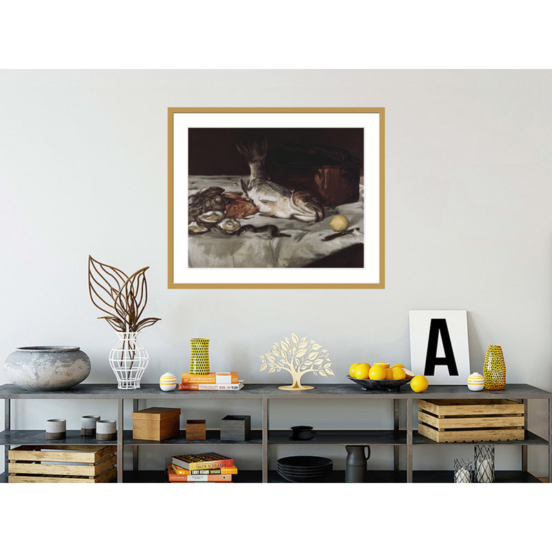Poisson (nature morte) par Édouard Manet, impression giclée sur cadre, H 33,5 po x l 40,13 po