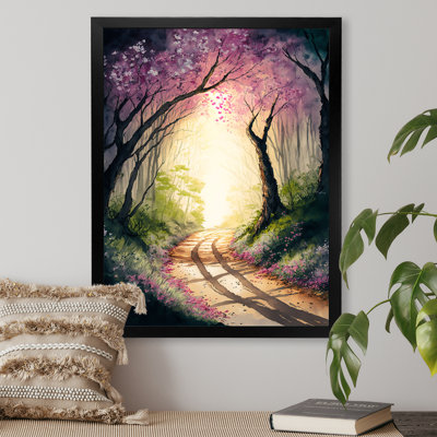 " Blossoming Cherry Tree In The Forest "