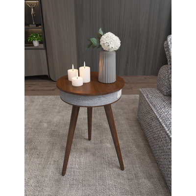 Table de bout Joelina avec chargement sans fil et haut-parleur Bluetooth