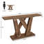 55'' Farmhouse Console Table, Entryway Table With Geometric Base-1178349395
