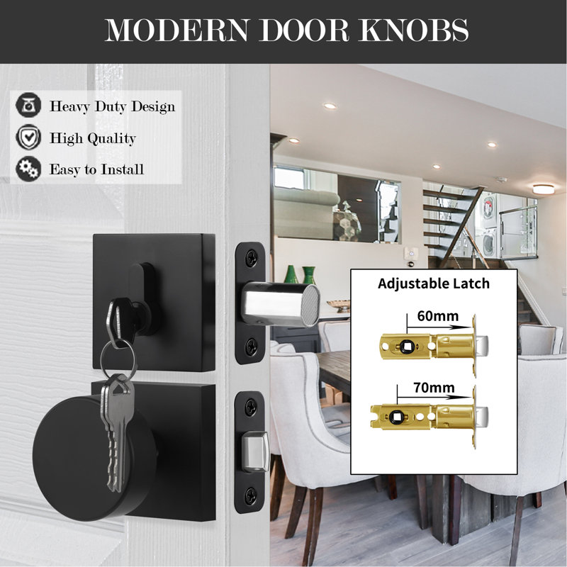 Deadbolt and Passage Door Knobs Set, Oil Rubbed Bronze