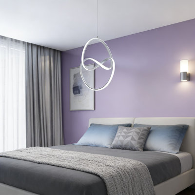 Lustre moderne à DEL avec anneaux irréguliers, luminaire suspendu réglable pour le salon, la salle à manger, la cuisine, blanc froid 33 W 6 000 K