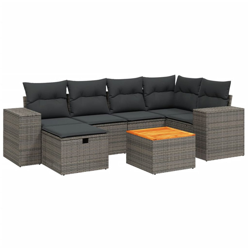 Vidaxl Garden Sofa Set Grey