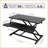 Desk Converter 32 Inch Height Adjustable Sit to Stand Riser, Dual Monitor Workstation with Wide Keyboard Tray | Black | MDF+Metal