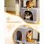 Arbre à chat de 53 pouces de haut avec 2 condos pour chats d'intérieur, tour pour chat avec poteaux à griffer pour petits chats, tour pour arbre à chat gris avec hamac et jouets pour chat