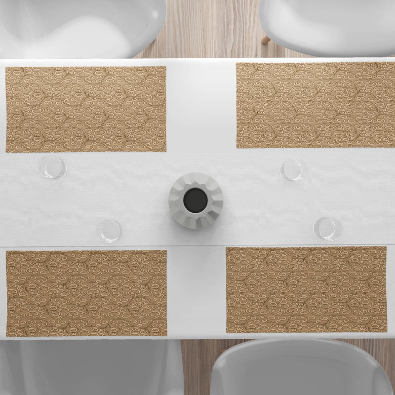 Polyester Floral Rectangle Placemat