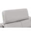 Canapé modulaire en L en cuir véritable 4 pièces faisant face à droite gris clair avec 3 fauteuils inclinables électriques et appuis-tête réglables-130816887-130816885