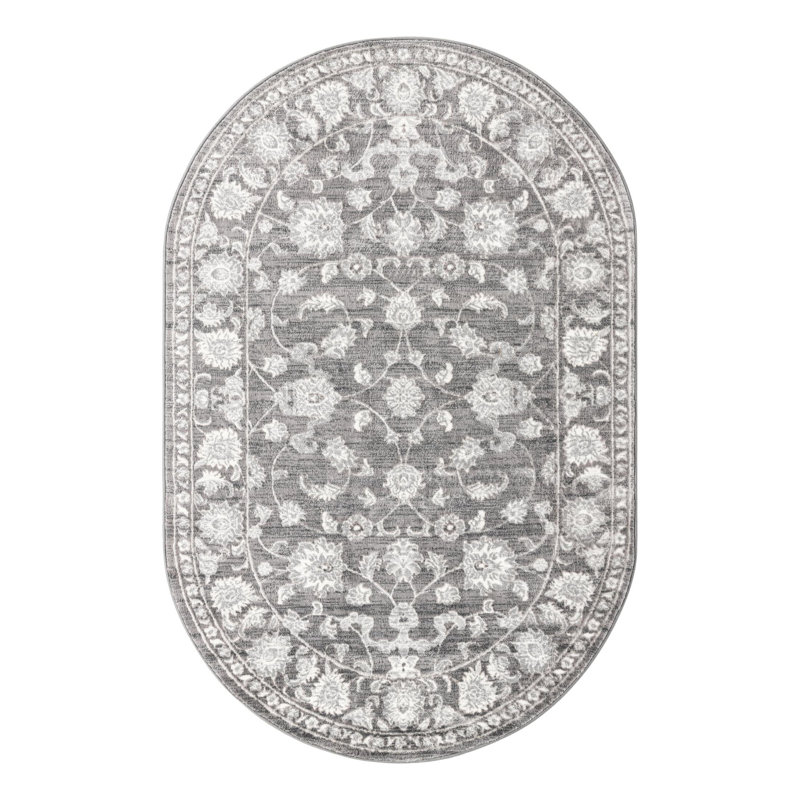 Musselman Rug, Oval 5'3" x 8', Gray