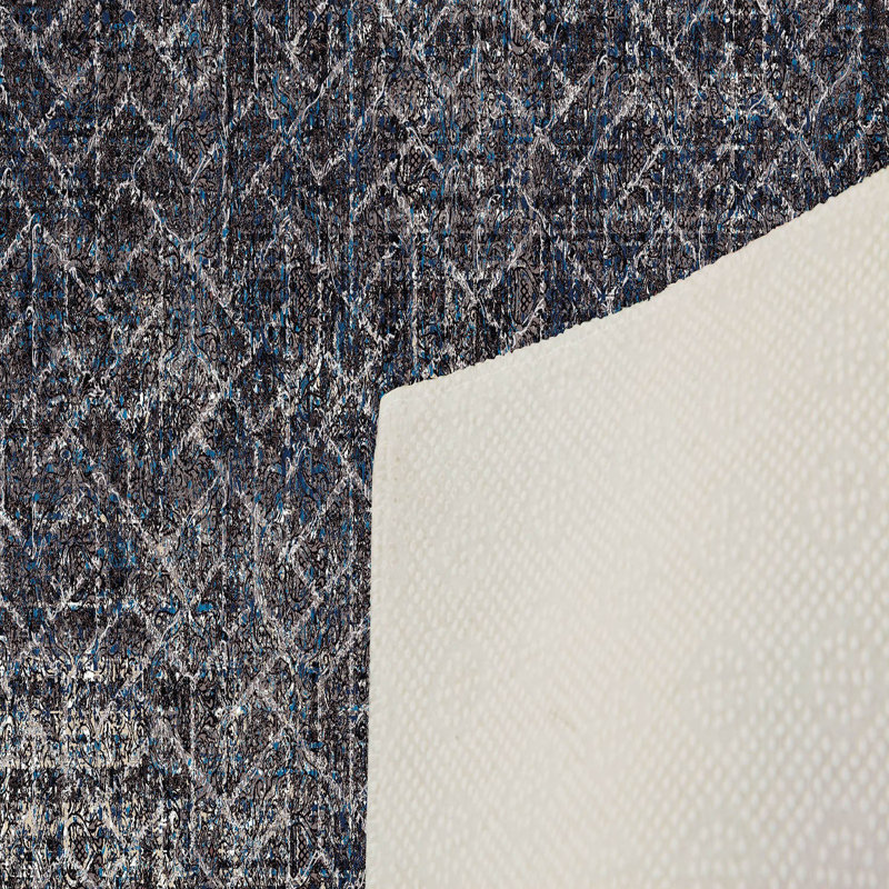Tapis tissé élégant 5,9 x 9,2 pi, 100% polyester, antibactérien, antidérapant | Impression numérique 3D, lavable à la machine (30-40 ° C) | Parfait pour les salons, les chambres à coucher et les endroits très passants, durable et facile d'entretien