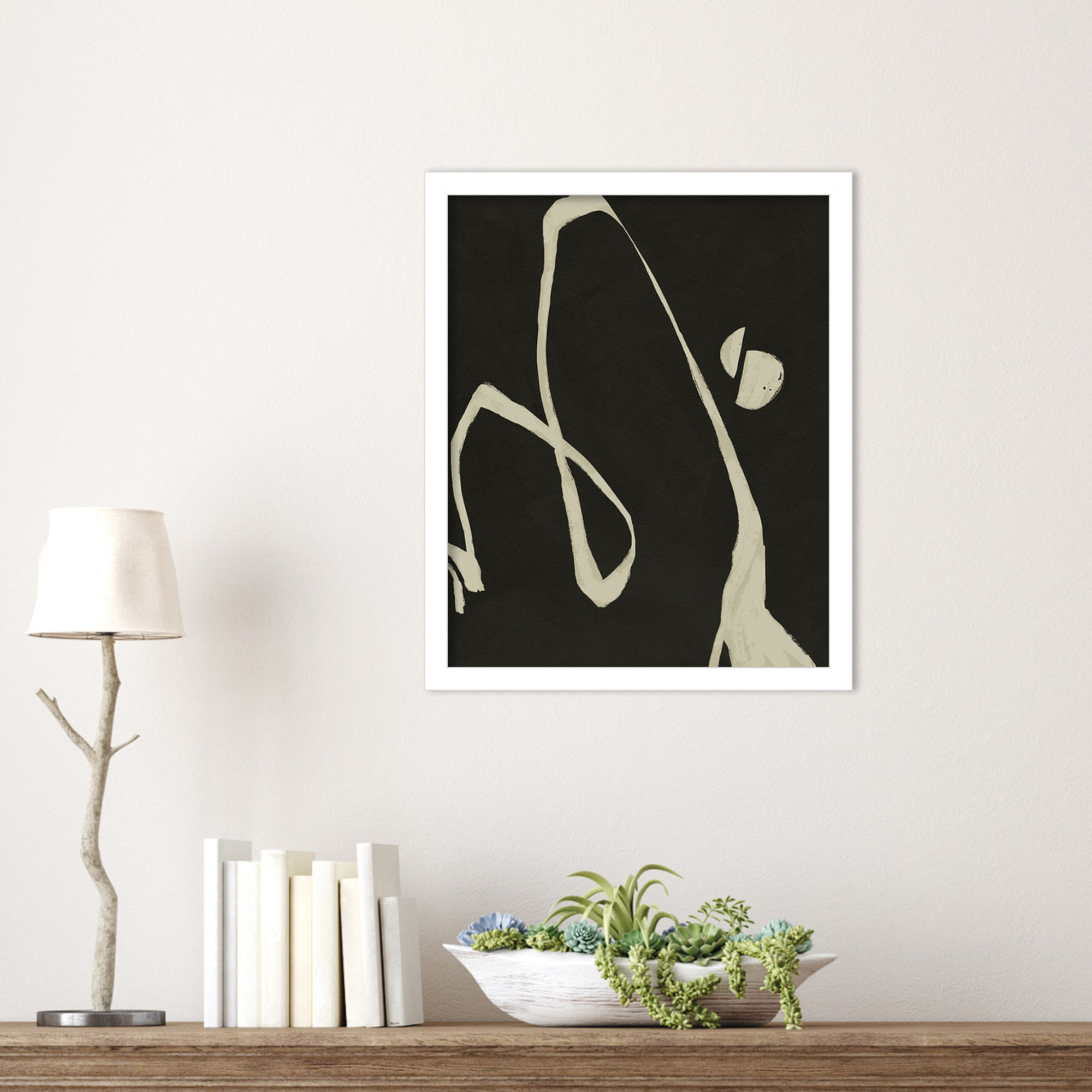 Neutral Spring II by Jacob Green, 17" H x 14" W x 1" D, White