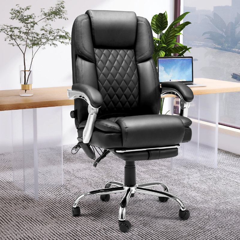 Katrein Ergonomic Heated Massage Executive Chair, Black
