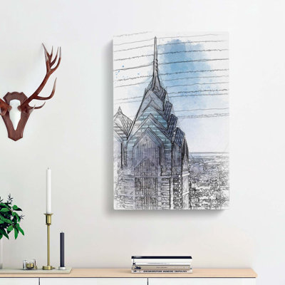 One Liberty Place In Philadelphia In Abstract - Wrapped Canvas
