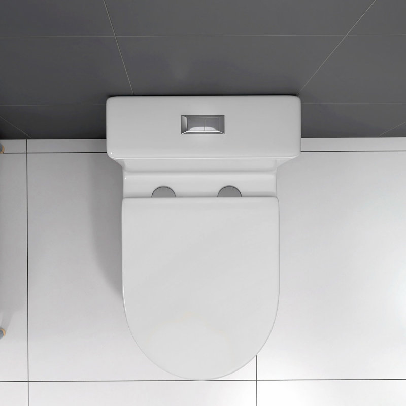 Toilette compacte une pièce à double chasse Olio et facile à nettoyer Olio
