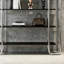 Vitrine en acier inoxydable de forme unique