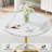 5 - Piece Round Marble Top Pedestal Dining Set-1819172253-1837684928-1837684931