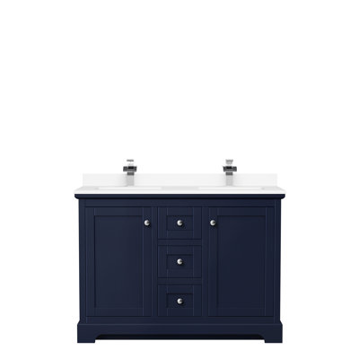 Avery 48'' Double Bathroom Vanity with Marble Top