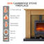 Warmlite Cambridge Fireplace Stove Suite with Two Heat Settings, Realistic LED Flame Effect, 1850W
