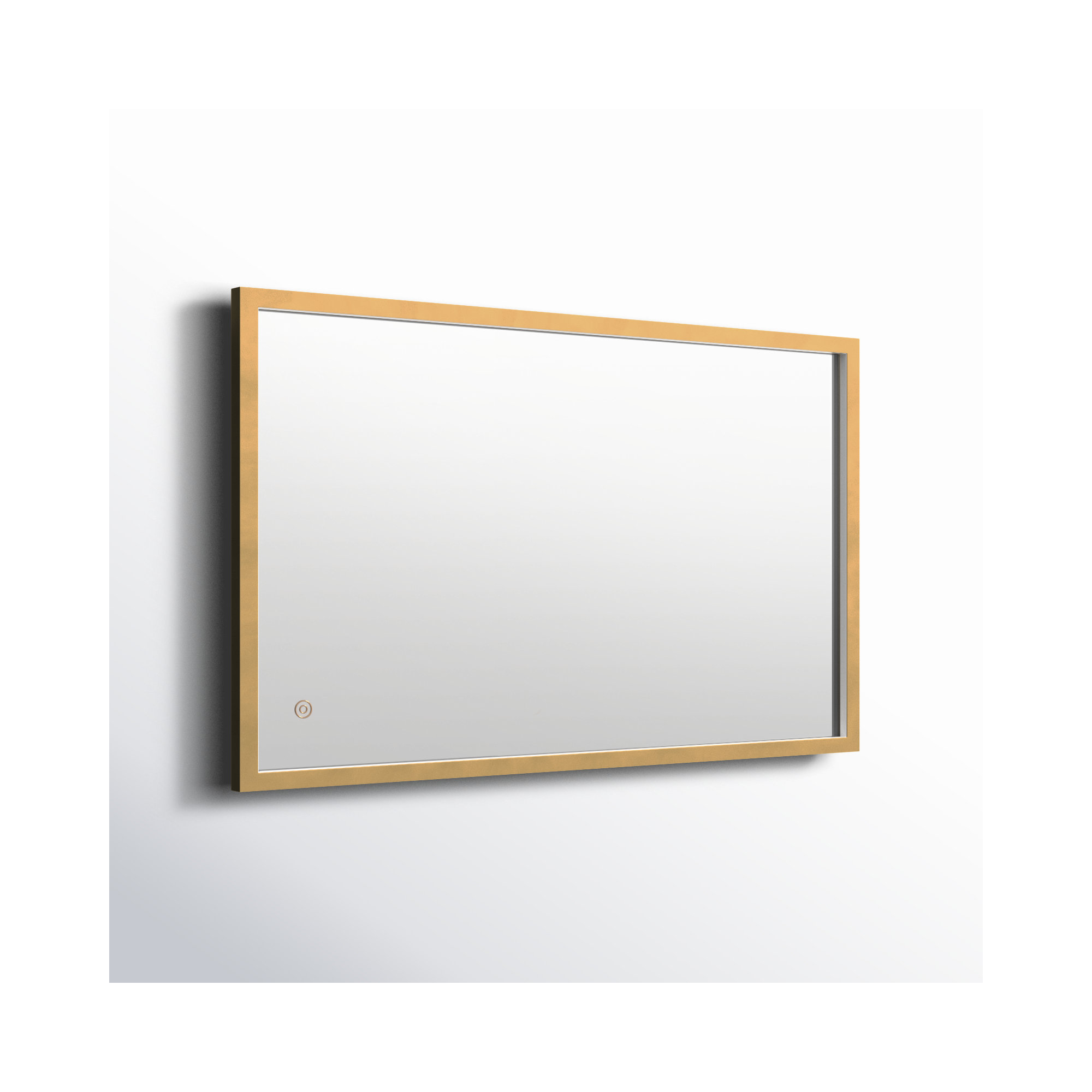 Piche Aluminum Mirror, Brass, 18" x 30"
