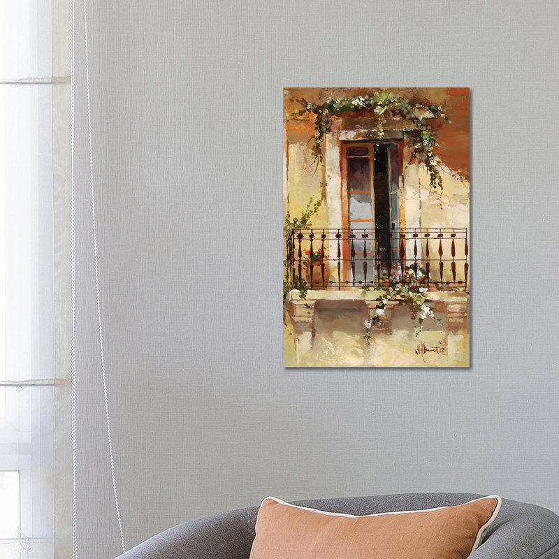 Balcony III by Willem Haenraets - Wrapped Canvas Painting, 66.04 cm H x 45.72 cm W x 1.91 cm D