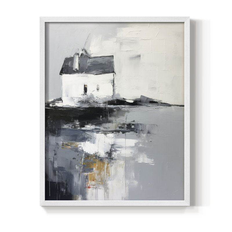 «NAUTICAL Series», reproduction encadrée en bois massif, H 15 po x l 12 po, Blanc
