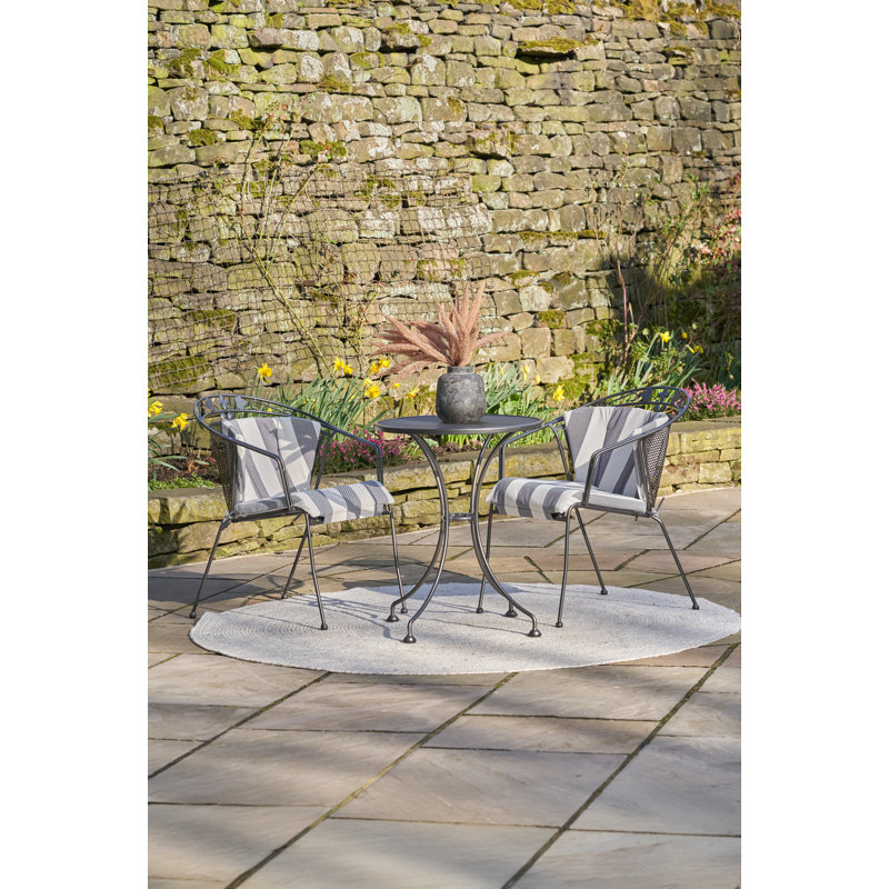 Round 2 - Person 60cm Long Bistro Set with Cushions
