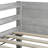 Twin Over Twin Solid Wood Floor Bunk Bed with Panelled Headboard and Footboard-1200753747