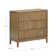 Commode 3 tiroirs avec structure en bois massif et détails cannelés