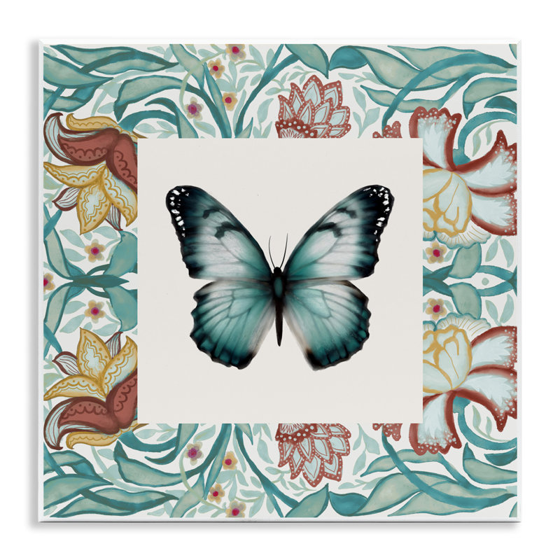 Plaque murale papillon bleu baroque aux tons bleus, design par Elizabeth Medley