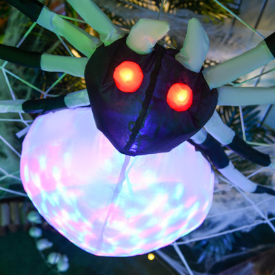 Amettes 5FT Long Halloween Inflatable Spider Hanging Giant Spider