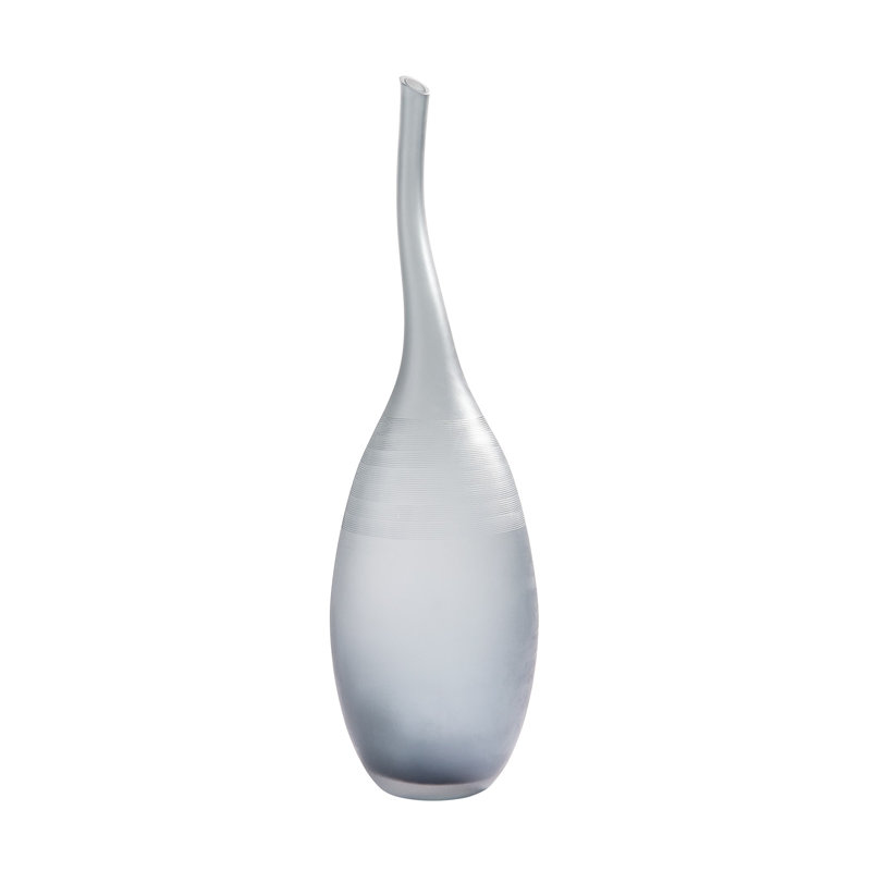 Bouteille à courbure, H 24,25 po x l 7 po x P 7 po, Gris