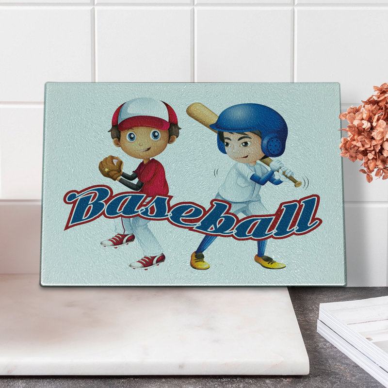 Planche à découper en verre trempé de baseball Ambesonne Sports