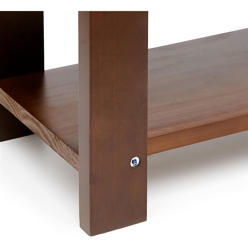 Castoro Solid Wood Storage Bench, Espresso