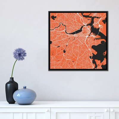 " Boston Urban Roadway Map (Red) " by Urbanmap