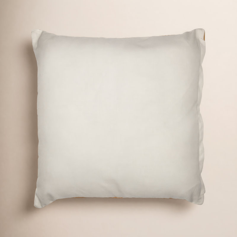 Coussin décoratif en polyester, Jaune / ivoire / beige / bleu, Housse de coussin seulement - sans coussin