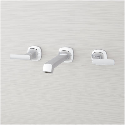 Sefina Wall-Mount Bathroom Faucet and Rough-in Valve - Chrome