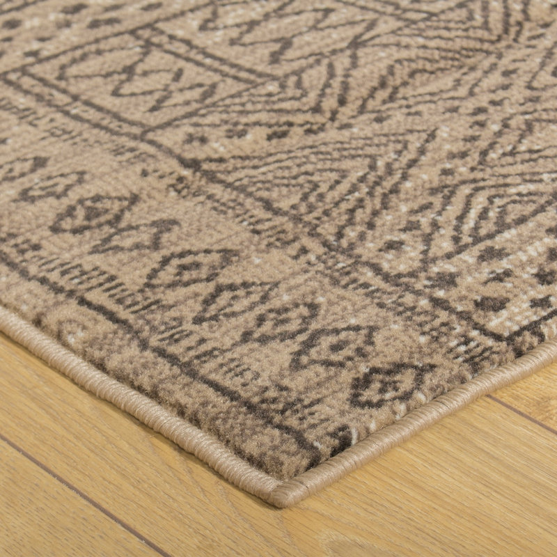 Runner Geometric Area Rug, Rectangle 100 x 150 cm