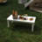 5-piece Hdpe Adirondack Patio Furniture Set - 4 Stackable Chairs & 1 Large Side Table, All-weather, Uv Resistant-77821521