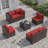 6-Person All-Weather Wicker Modular Patio Conversation Set with Cushions-109423081