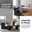 Double-Layer Round Coffee Table With Detachable L-Shaped Legs