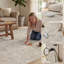 Tapis beige délavé doux et délavé avec envers antidérapant-141260833-139812491