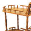 29 po de hauteur 2 tables à vin avec roues verrouillables, assemblage en bois et finition de couleur chêne, finition chêne