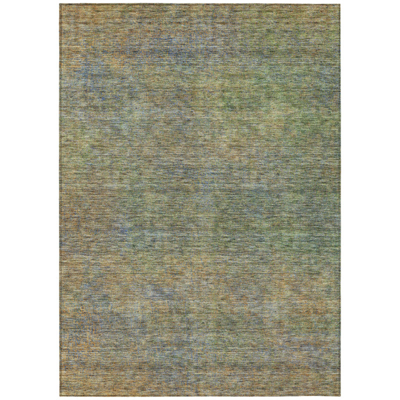 Tapis intérieur / extérieur 8 pi x 10 pi lavable argent et gris Medallion