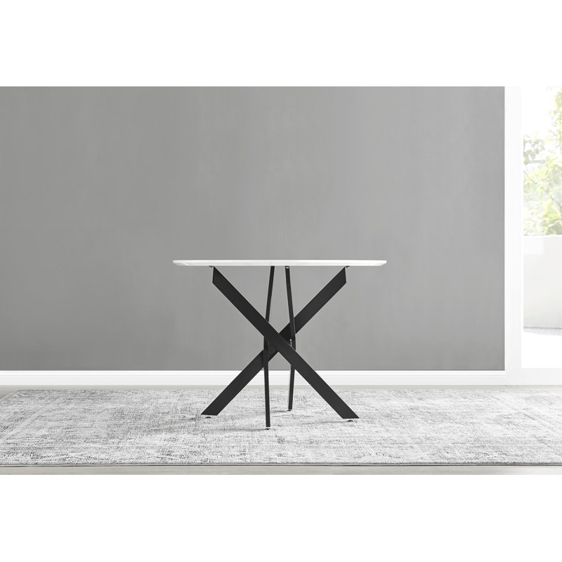 Ensemble repas pour quatre personnes, Beige cappuccino / noir