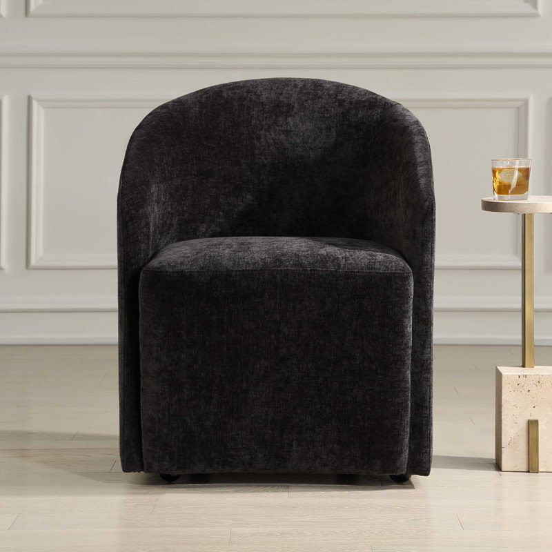 Uttermost Harbor Charcoal Dining Chair, Black