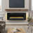 48" Curved Front Wall Mounted Electric Fireplace With Remote And Multi Color Flame And Ember Bed