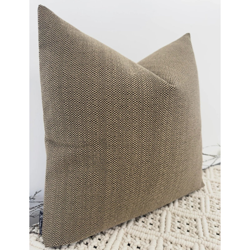 Abstract Brown Square Throw Pillow Cover